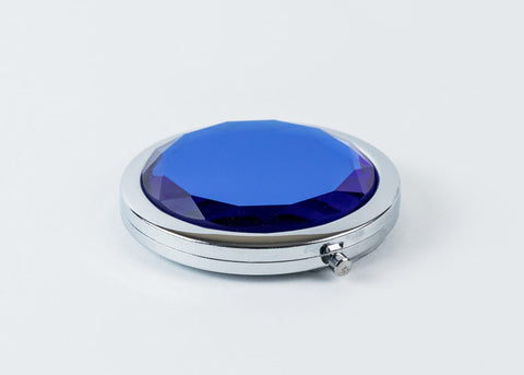 Blue Ruby Round Mirror